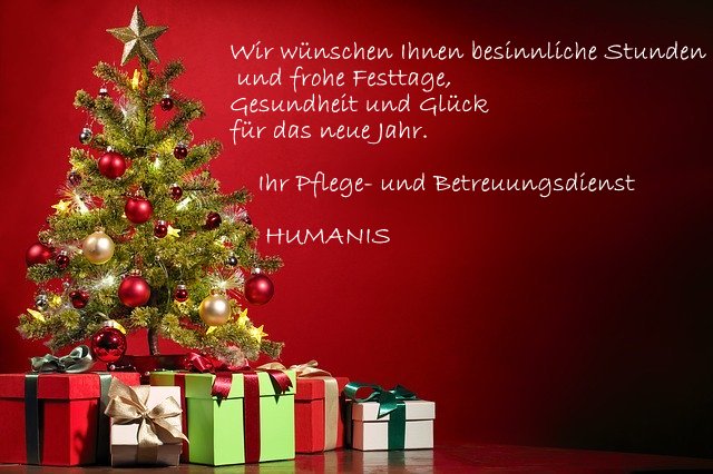 Weihnachtsgrüße 2019 Humanis Pflegedienst